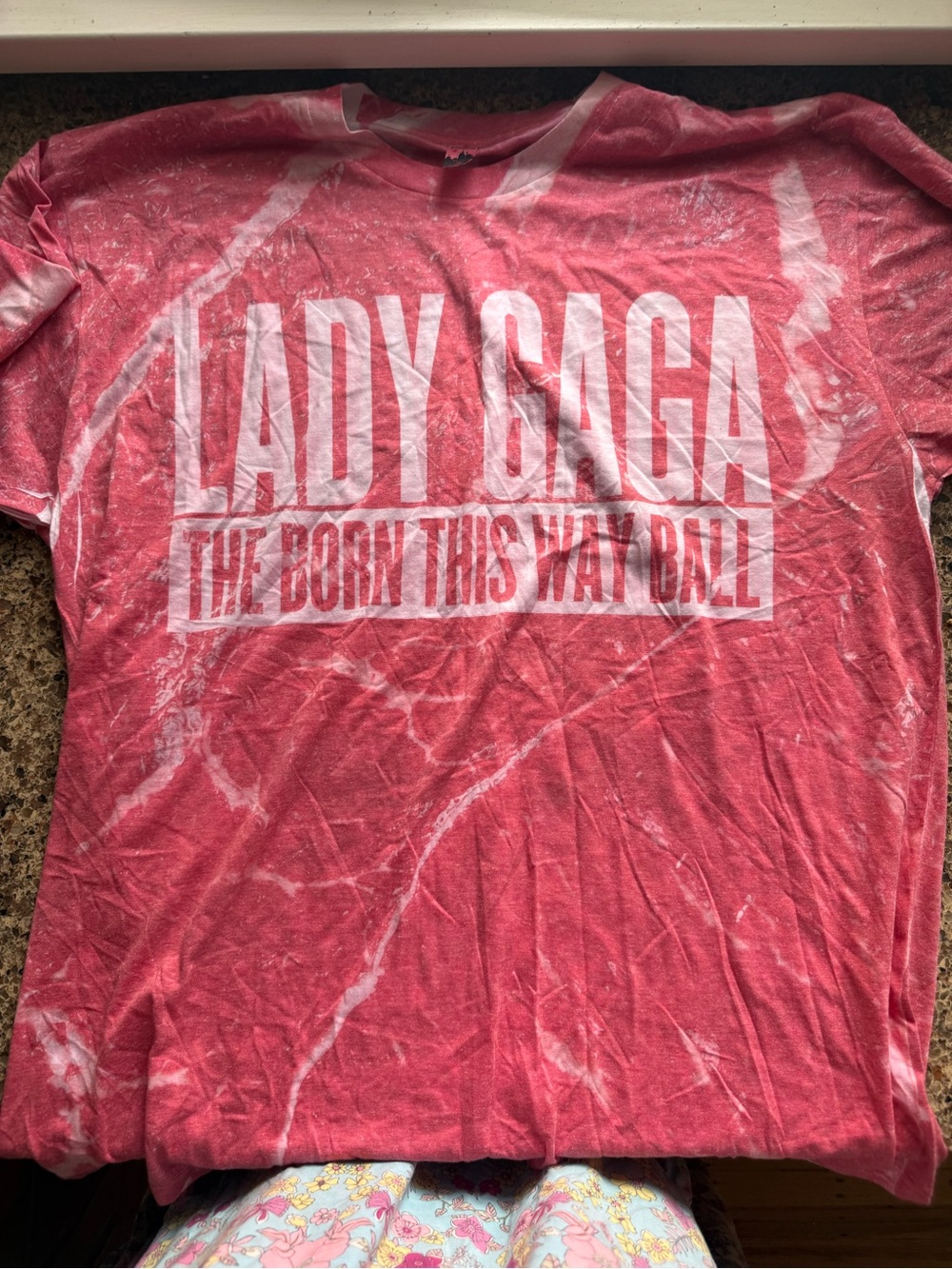 District Red and White Tie-Dye Crewneck Tee